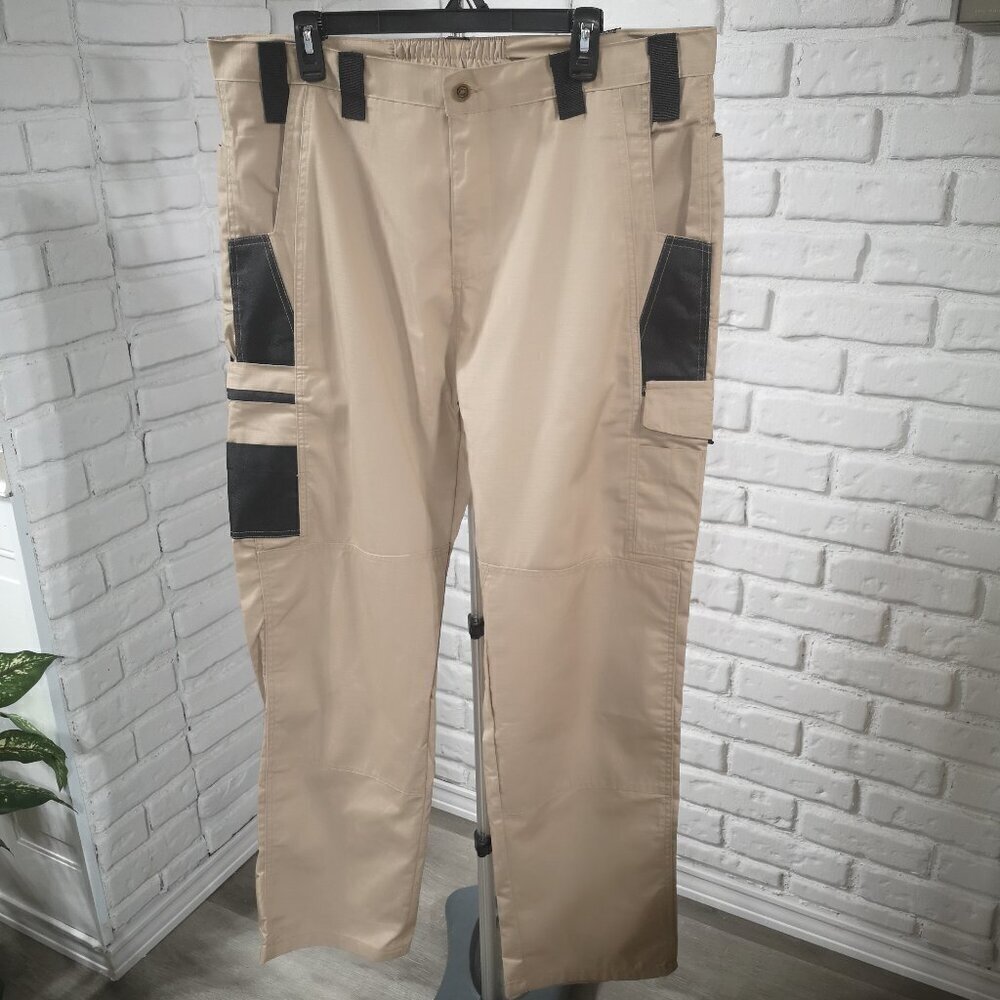 Outdoor Tactics Men's Size 2XL Tan with Black Outdoor Cargo Hiking Work Pants